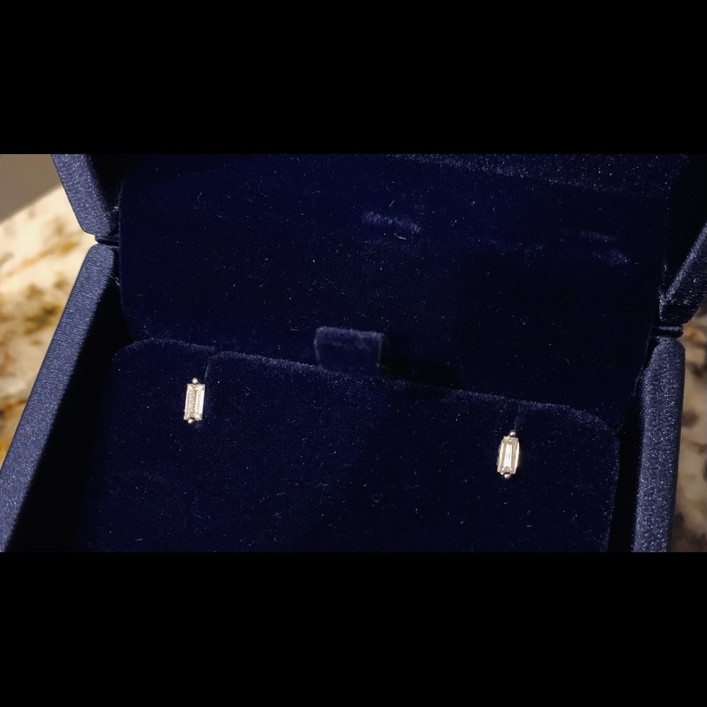 Adina Reyter 14K Diamond Baguette Stud Earrings